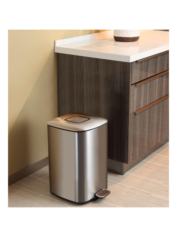 OBSESSIONS Step Dustbin with Fingerprint Resistant, 6 Liters, Metallic-picture-27