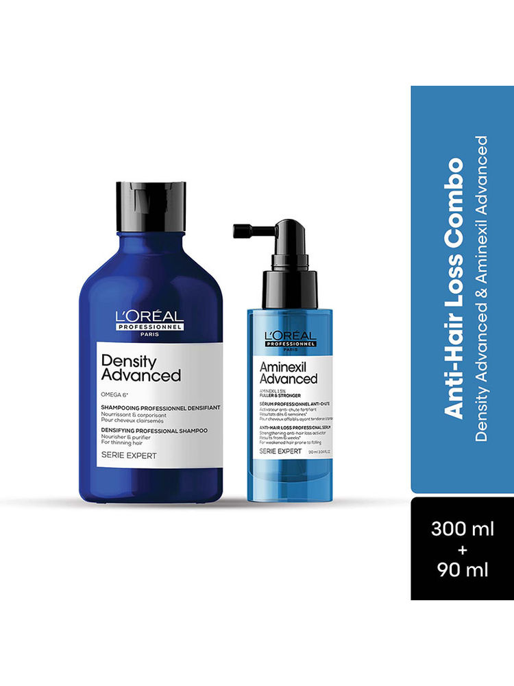 L'Oreal Professionnel Anti-Hair Loss Regime With Density Advanced Shampoo & Aminexil Advanced Combo
