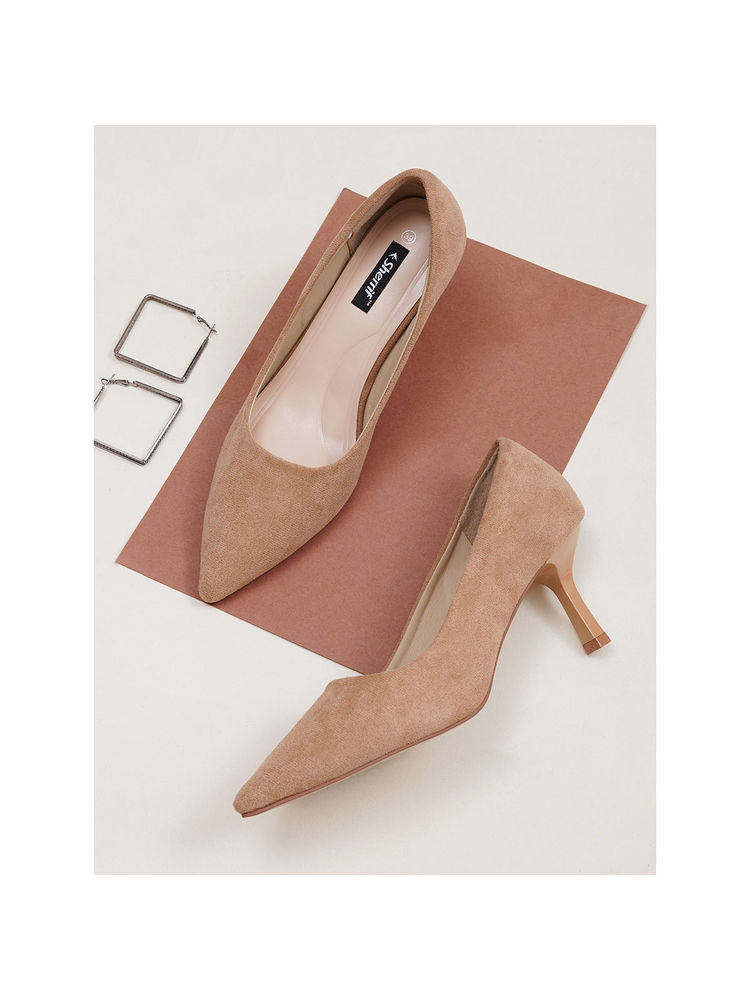 Sherrif Shoes Khaki Casual Solid Pumps