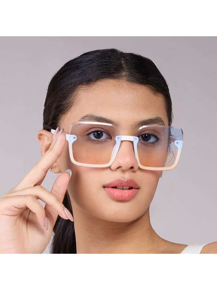Pipa Bella by Nykaa Fashion Multicolor Oversized Rimless Square Gradient Sunglasses-picture-22