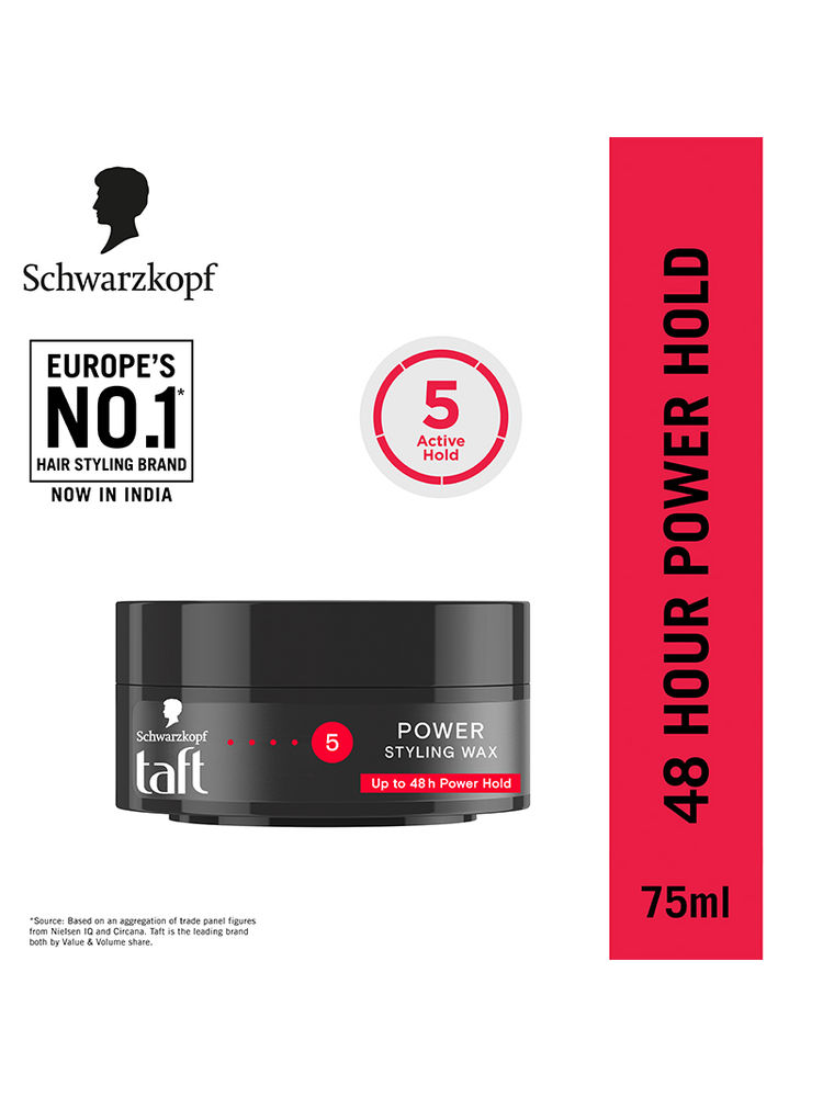 Schwarzkopf TAFT Power Hair Wax For Luminous Shine And Glossy Hair, Hold 5 Lasts 48 Hours-picture-4