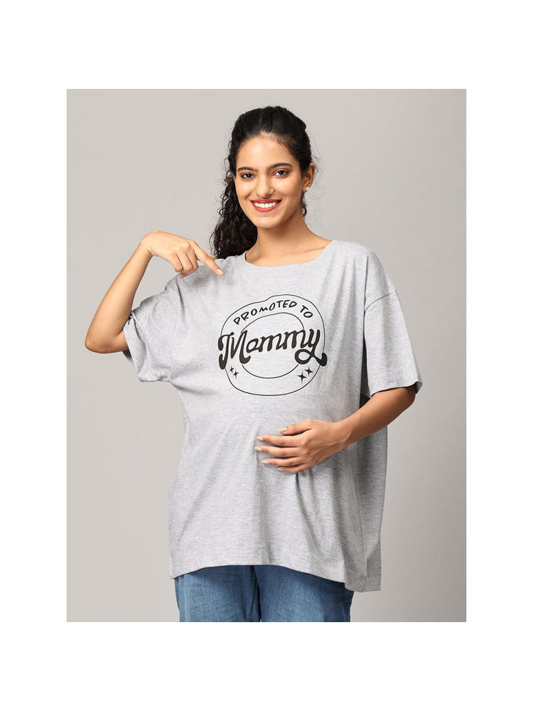The Mom Store Promoted To Mummy Oversized Mumma T-Shirt-picture-20