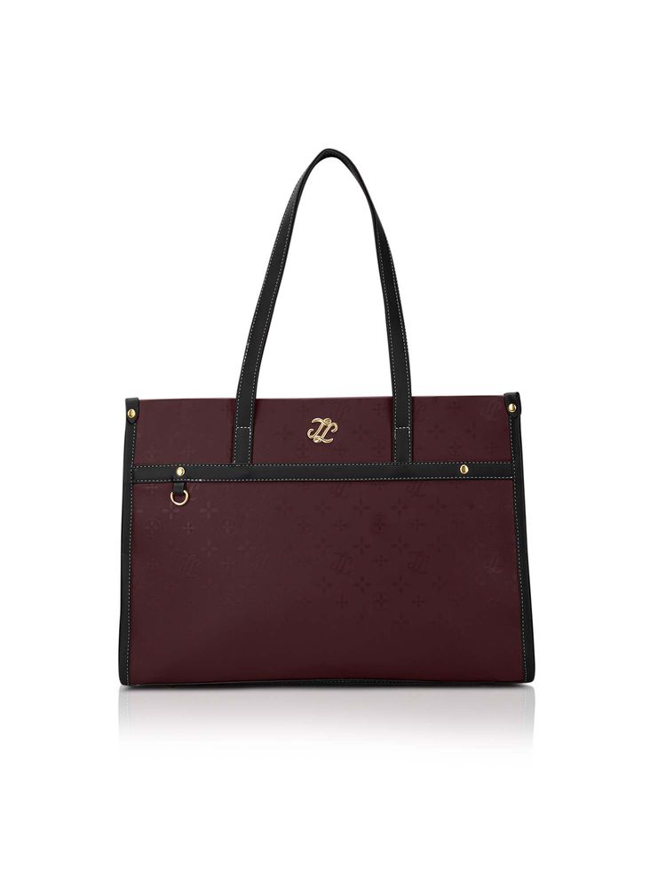Lavie Signature Maroon Synthetic Leather Textured Handbag-picture-14