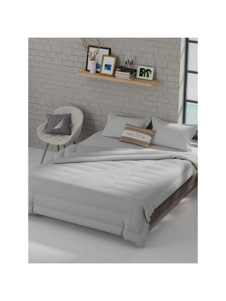 nautica accessories Nautica Silver Ultra Soft Luxurious Comforter for All Weather (Double)-picture-11