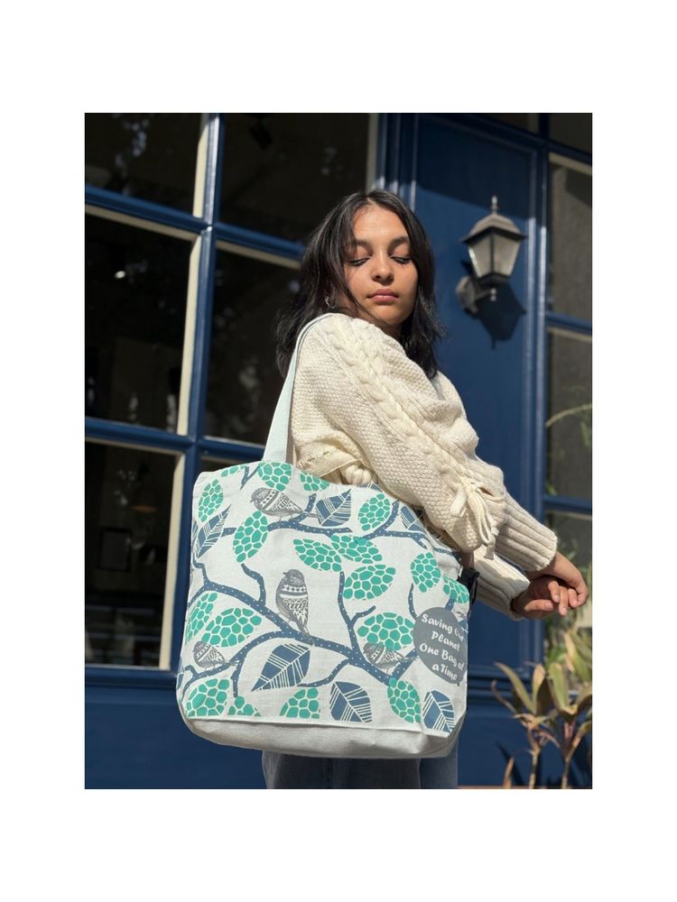 EcoRight Large Zipper Tote Bag - Sparrows-picture-4
