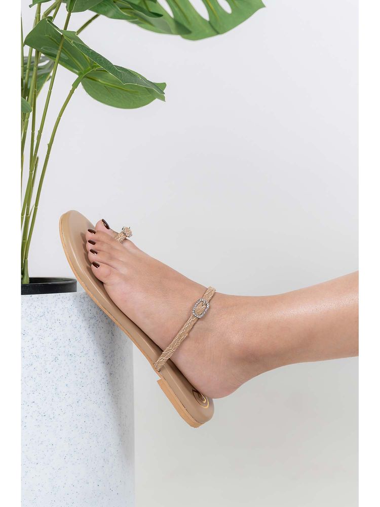 PREET KAUR Women Nude Lune Flats-image-29