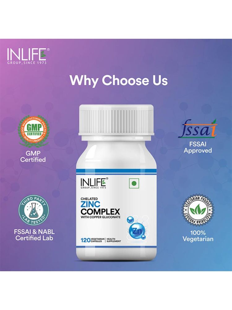 Inlife Zinc Supplements With Zinc Picolinate & Gluconate Complex Boosts Overall Wellness & Immunity-image-49