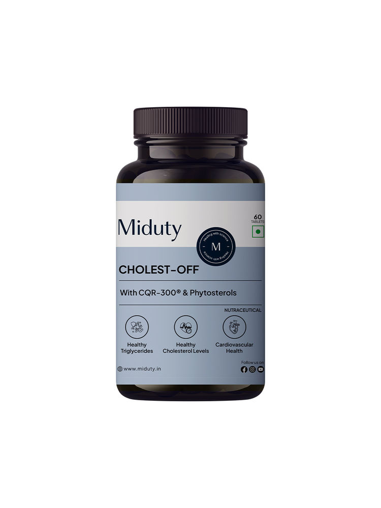 Miduty Cholest Off Diabetes Heart Disease Niacin CQR 300 100% Vegetarian-picture-23