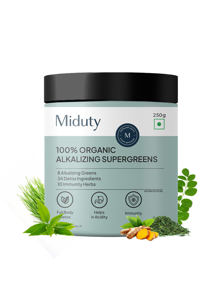Miduty 100% Organic Alkalizing Supergreens Detox Immunity Wheatgrass Spirulina-picture-10