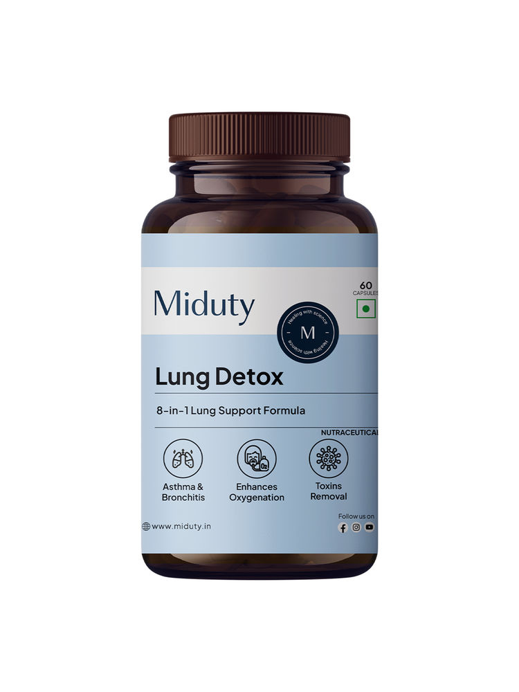 Miduty Lung Detox Lung Cleanse Supplement NAC Curcumin Respiratory Support-image-2