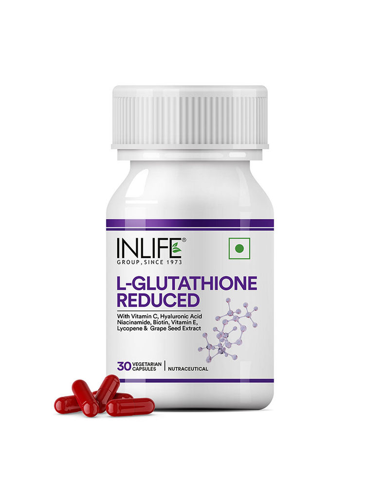 INLIFE L Glutathione Reduced Supplement 30 Veg Capsules-picture-3