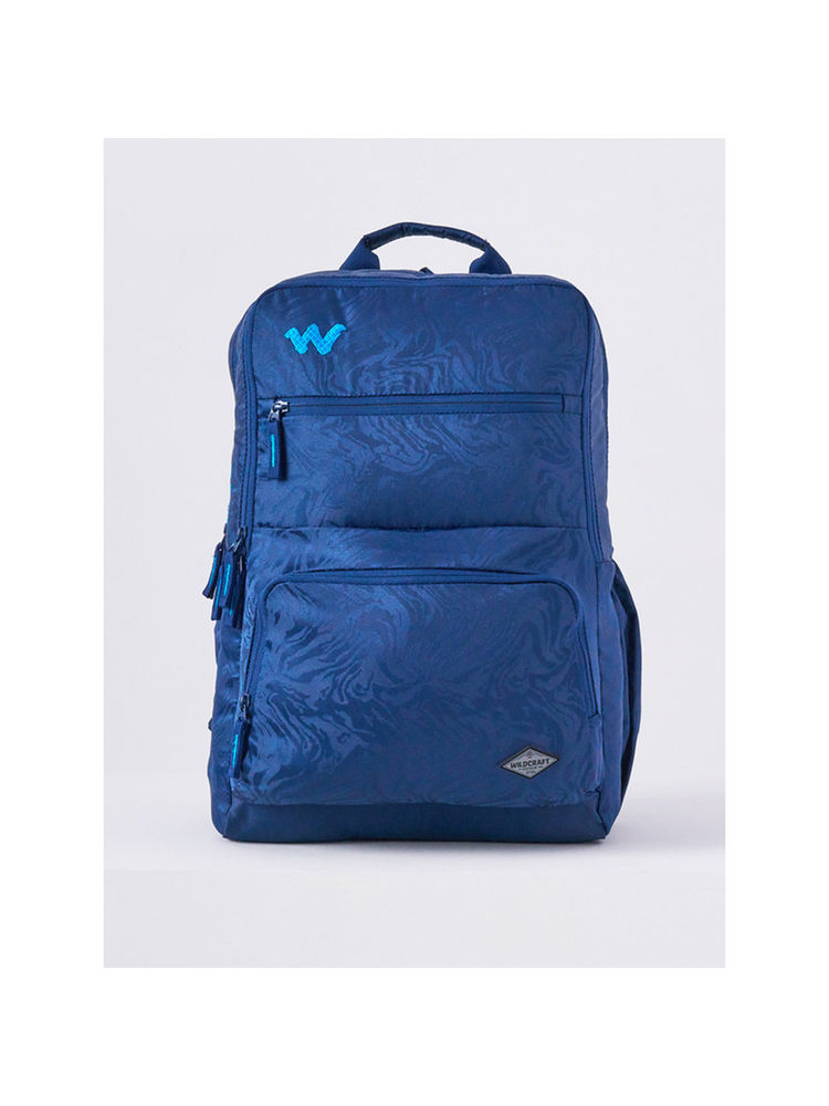 Wildcraft Navy Blue Self Design Polyester Backpack-image-12