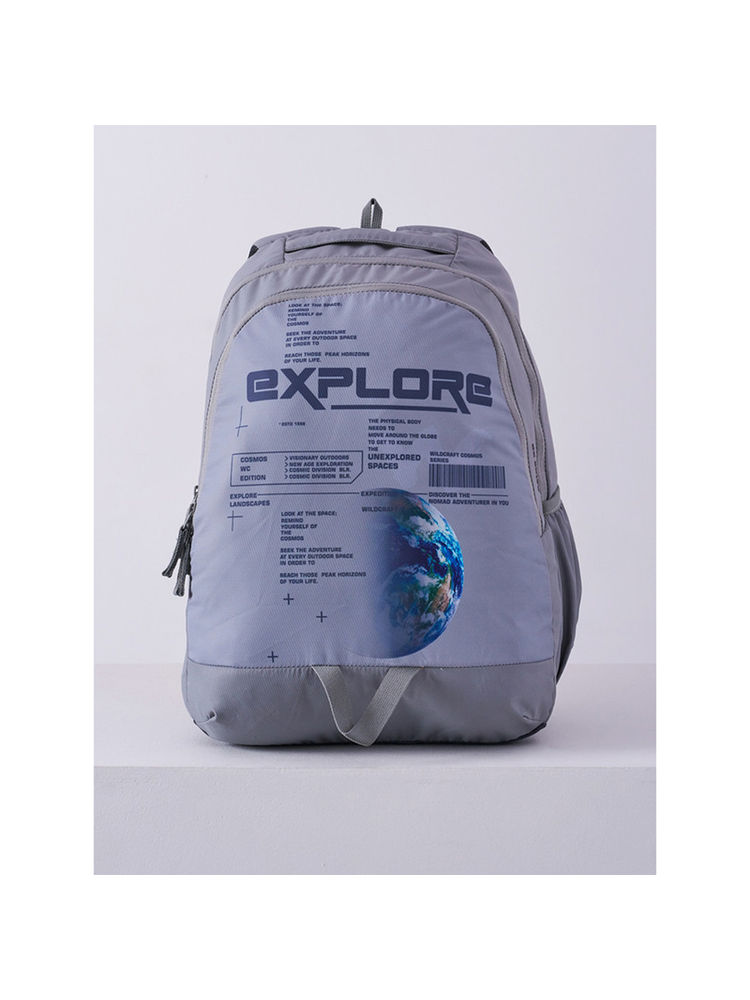 Wildcraft Grey Printed Polyester Backpack-image-2