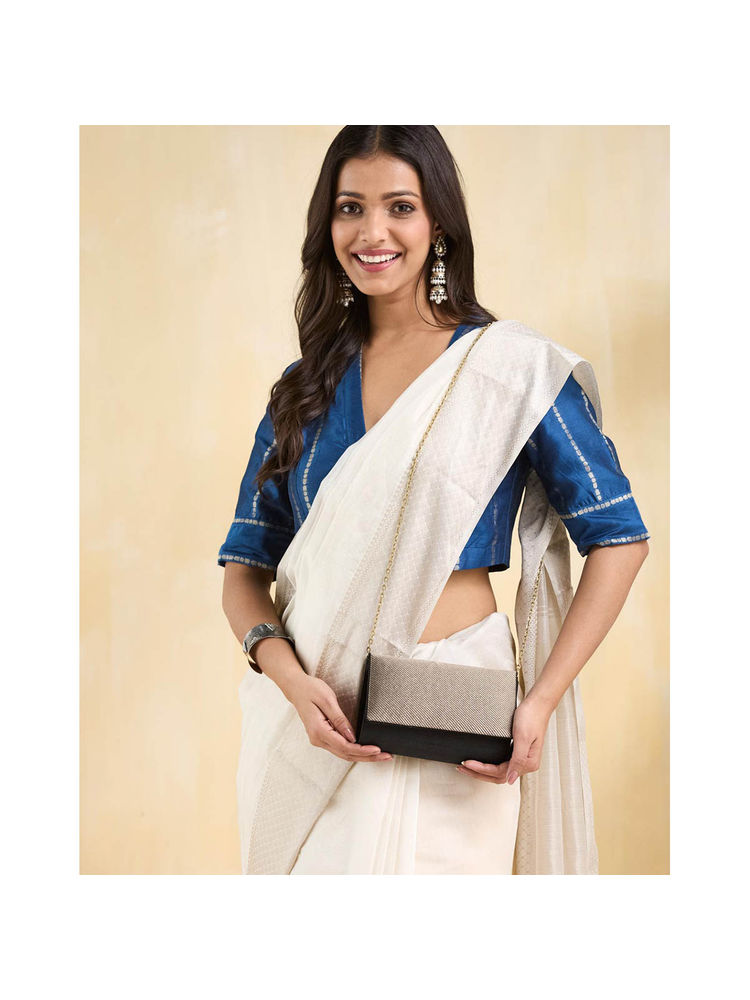 fabindia fashion Fabindia Black Brocade Clutch (S)-picture-15