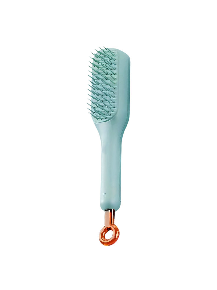Matra Self-Cleaning Hair Brush Detangler With Retractable Bristles Anti-Static Massage Comb-picture-3