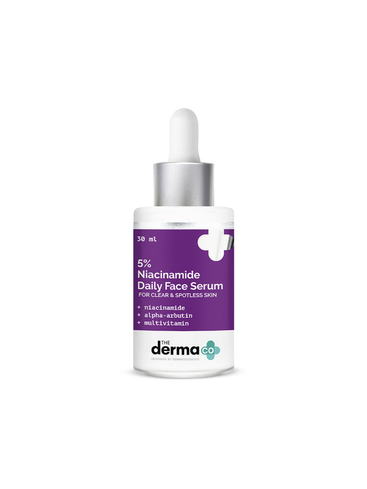 The Derma Co 5% Niacinamide Face Serum With Alpha Arbutin & Multivitamin For Clear & Spotless Skin