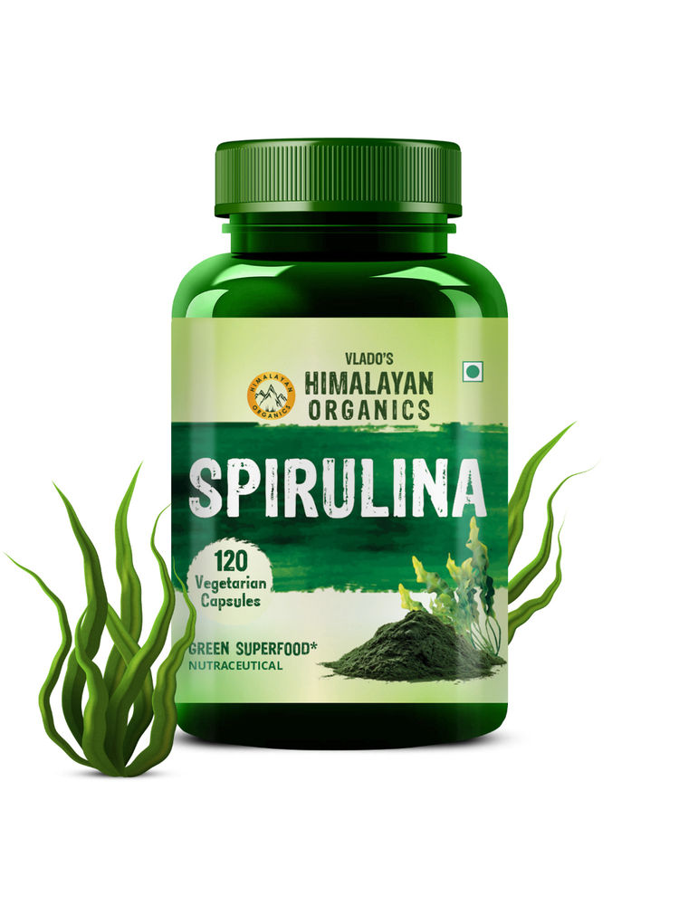 Vlado's Himalayan Organics Spirulina 2000mg Greensuper Food | Weight Management & Immunity Capsules-image-40