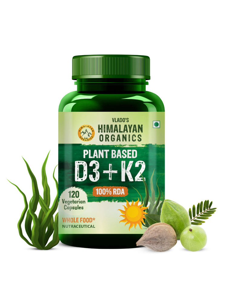 Vlado's Himalayan Organics Plant Based 600Iu Supplement Vitamin D3+ K2 Faster Absorption Capsules-image-35