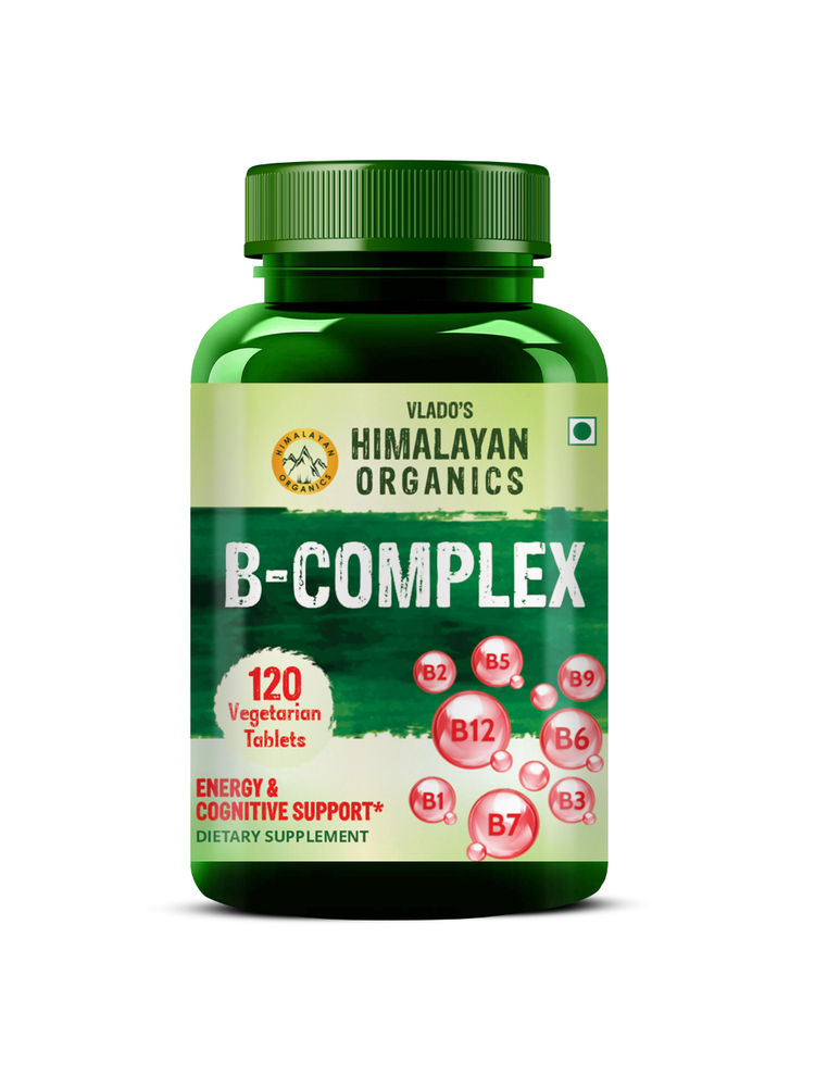 Vlado's Himalayan Organics Vitamin B Complex with 100% Rda Hair Growth, Energy & Immunity Tablets-image-41