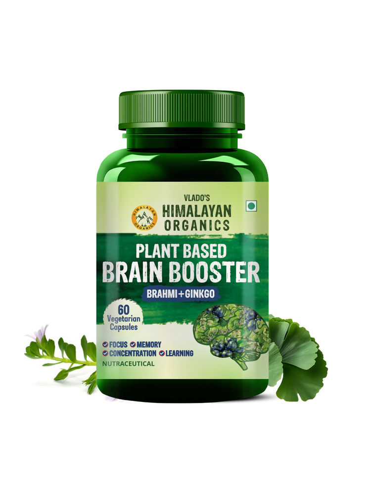 vlado's himalayan organic Vlado's Himalayan Organics Plant Based Brain Booster With Ginkgo Biloba And Brahmi(60 capsules)-picture-25