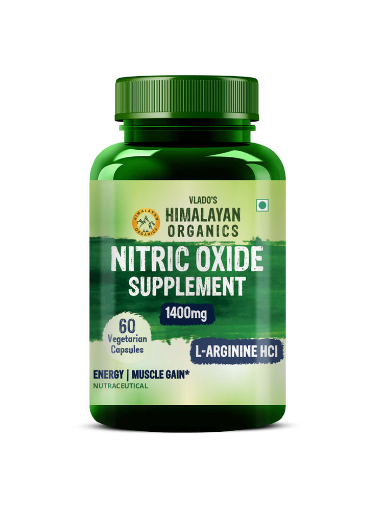 Vlado's Himalayan Organics Nitric Oxide Supplement with L- Arginine HCL1400mg with Caffeine Capsules-image-37