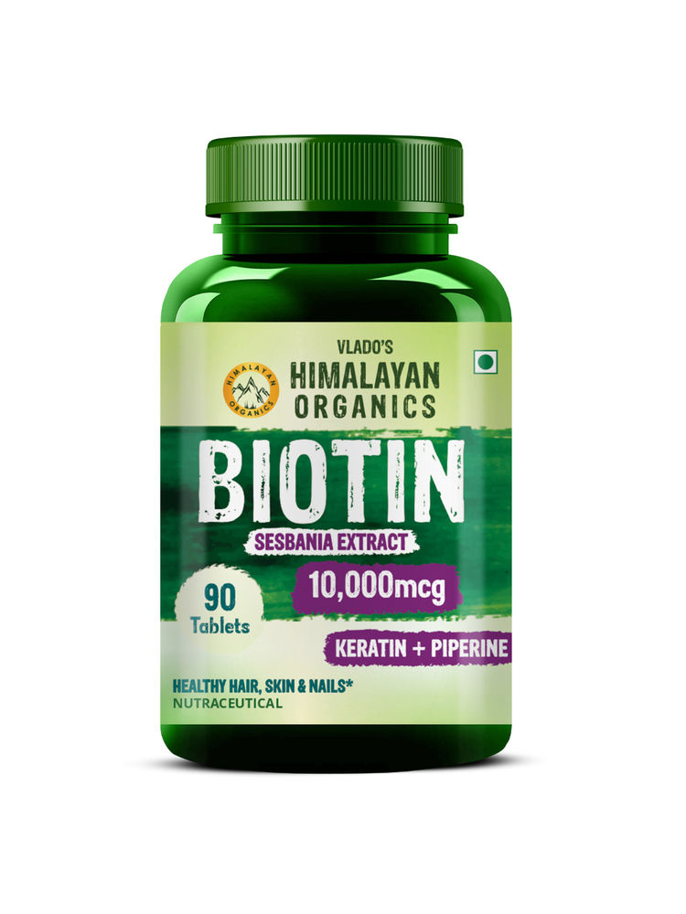 vlado's himalayan organic Vlado's Himalayan Organics Biotin 10000Mcg with Keratin Piperine | For Hair,Skin & Nails Tablets-picture-38