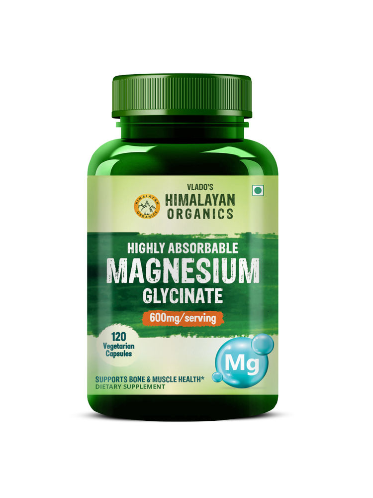 Vlado's Himalayan Organics Highly Absorbable Magnesium Glycinate Nerve and Muscle Health Capsules-image-38