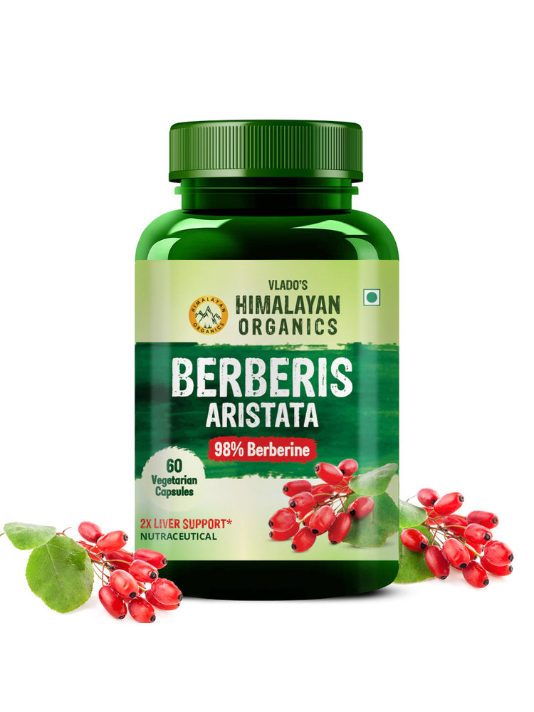 vlado's himalayan organic Vlado's Himalayan Organics BerberisAristata Berberine 95% with MilkThistle For Liver Capsules-picture-30