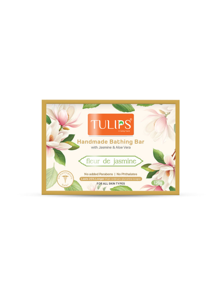 Tulips Handmade Bathing Bar Soap Fleur De Jasmine-image-4