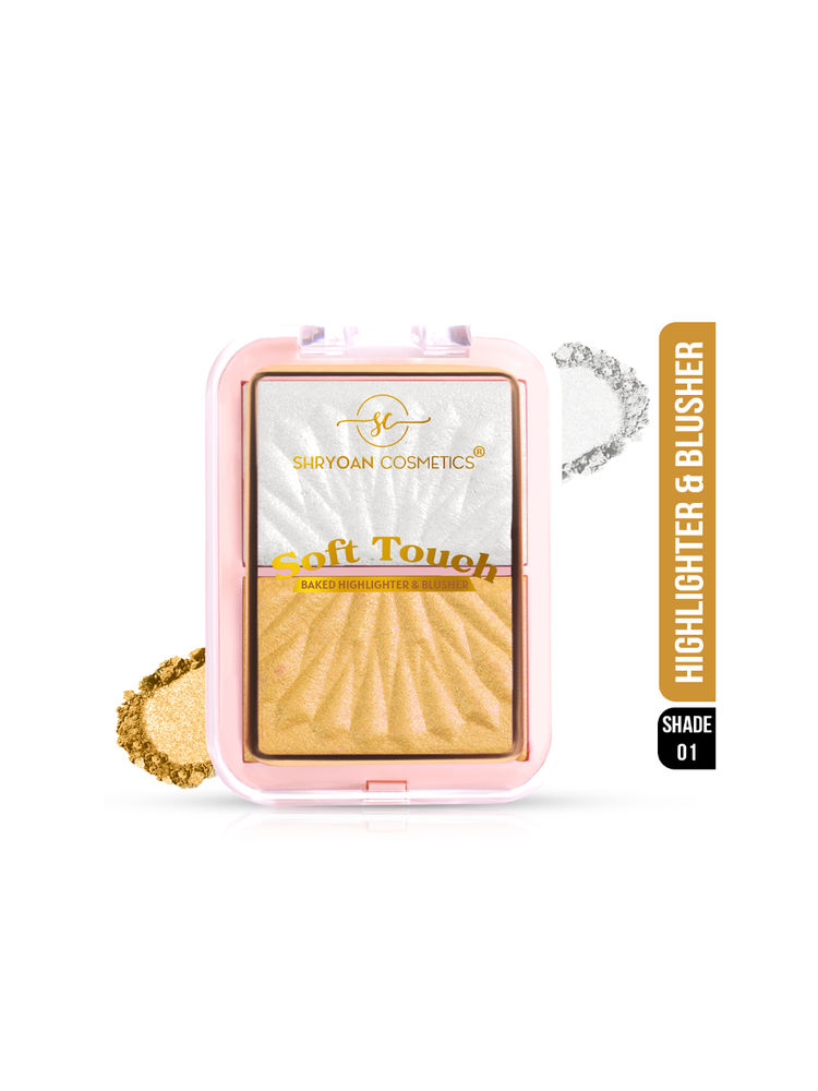 Shryoan Soft Touch Baked Shimmery Finish Highlighter & Blush Palette-image-40