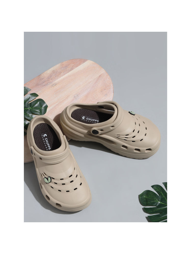 Chupps Women Eden Beige Brown Casual Slider Clogs-image-45