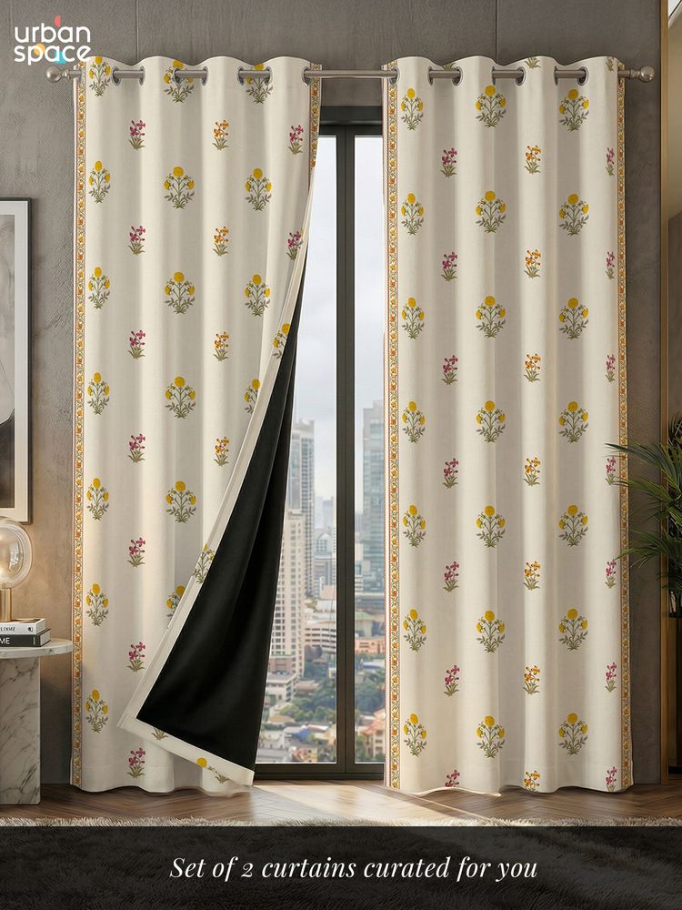Urban Space 100% Light Blocking Digital Curtain 5Ft, Ira (Pack of 2)-picture-11