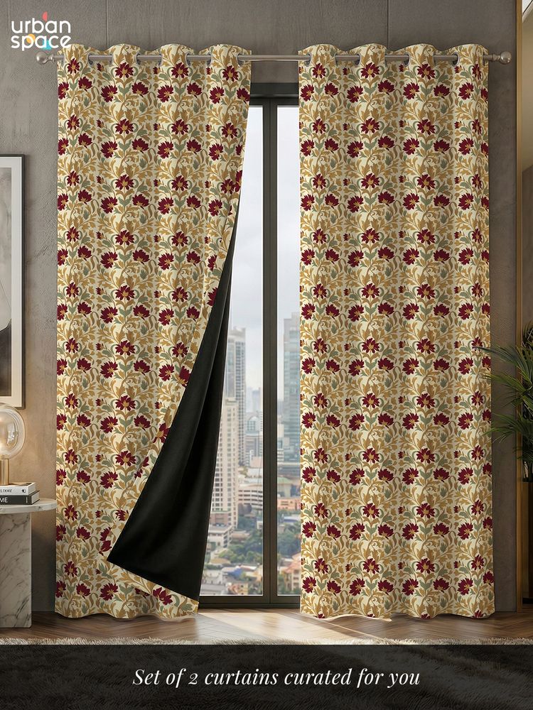 Urban Space 100% Light Blocking Digital Curtain 5Ft, Willow (Pack of 2)-picture-5