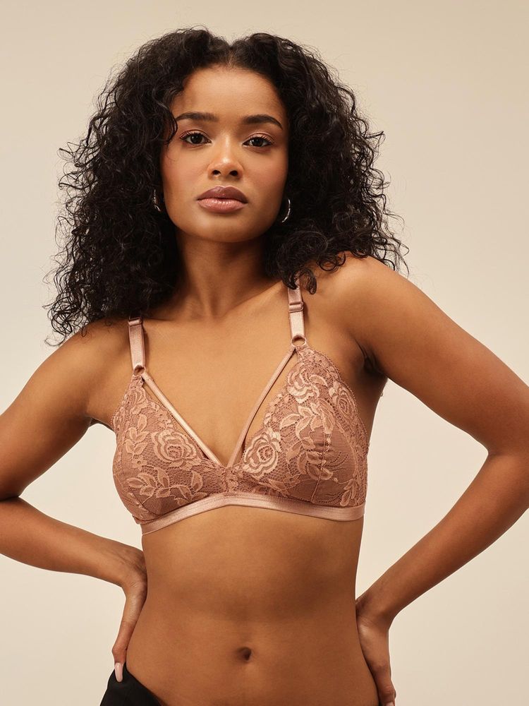 Chelvet Nude Non-Padded Non-Wired Lace Bra-picture-28