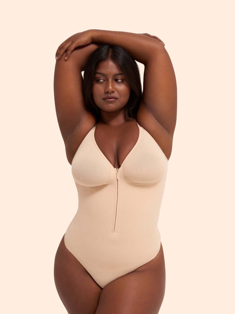 Underneat Women Seamless Stretchable Full Body Shaper with Front Zip-picture-0