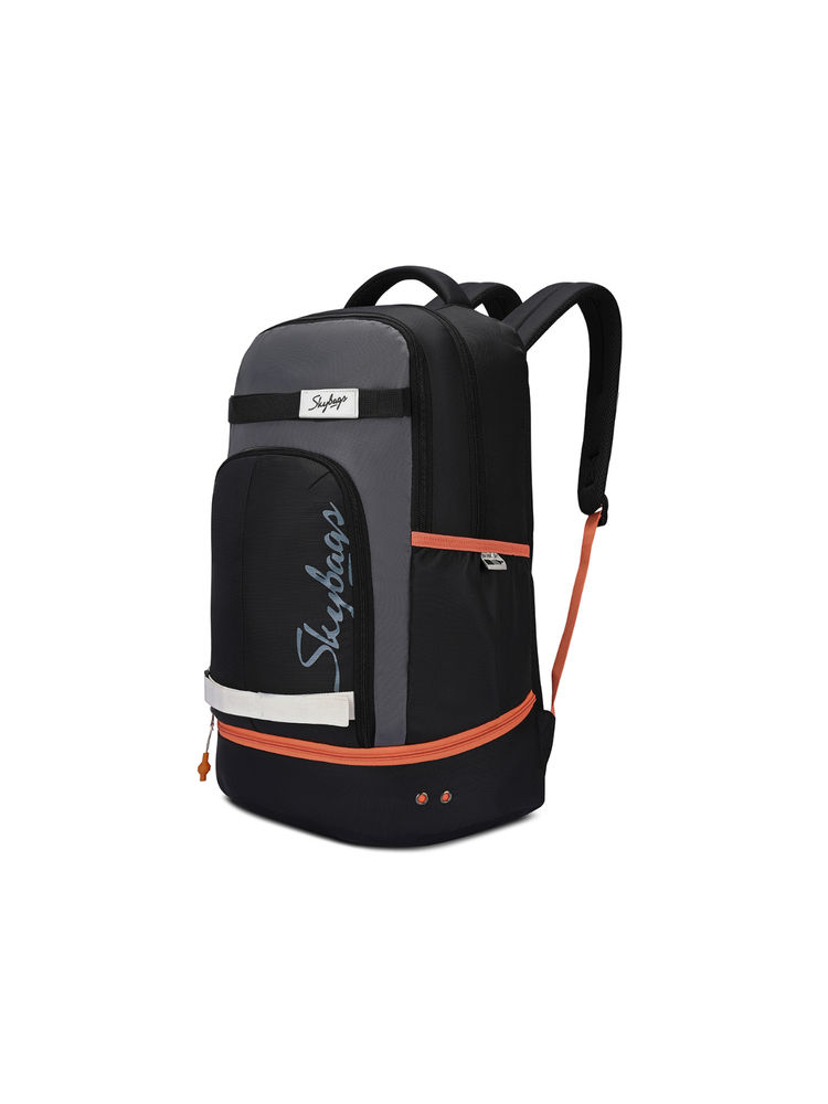 Skybags Activ 40L Laptop Backpack for Men & Women With Shoe Pocket,Rain Cover (Black)-image-4