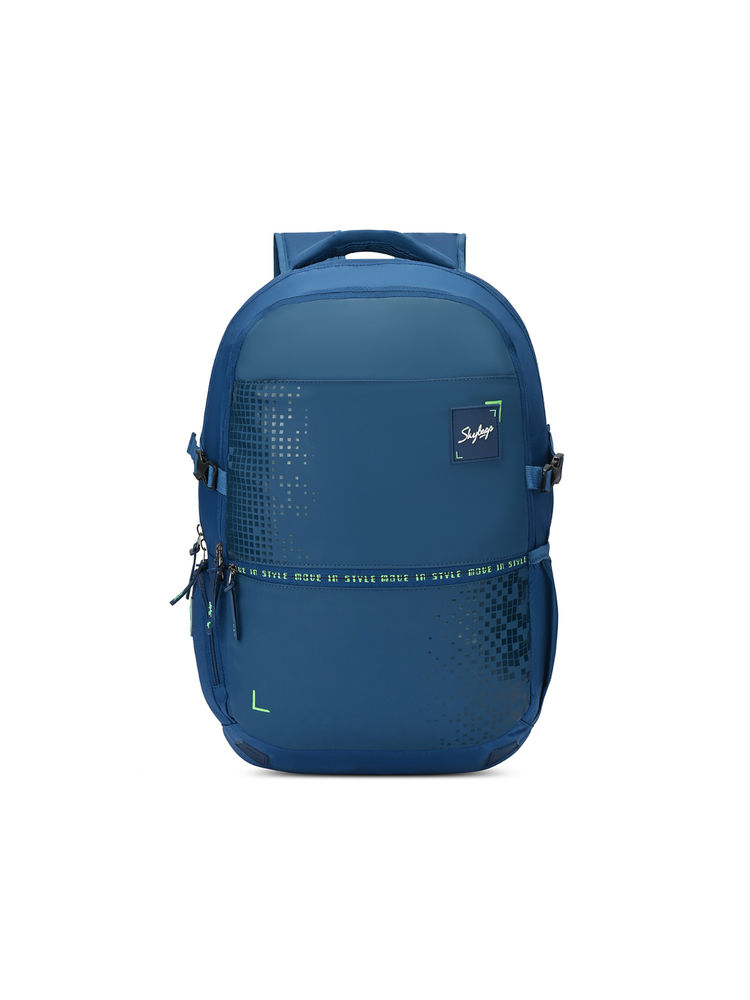 Skybags Xelius Pro V2 32L With Laptop Backpack for Men & Women With Rain Cover (Blue)-picture-11