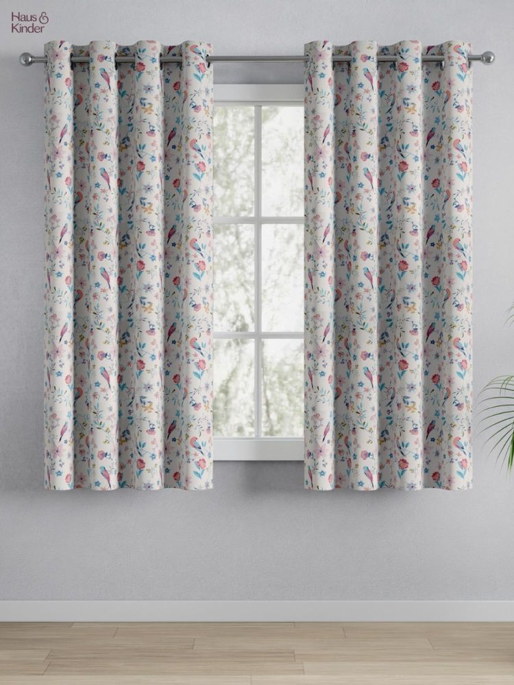 Haus & Kinder 100% Cotton Printed Window Curtain Exotic Wings Multi-Color (4X5 Feet)-image-34