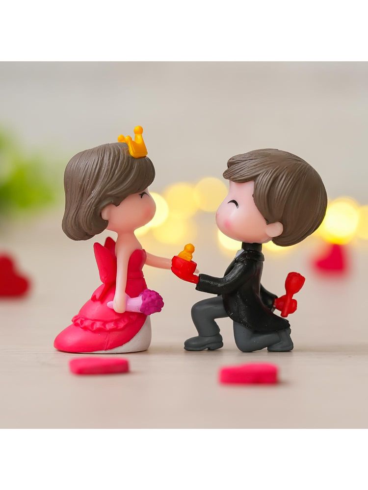 eCraftIndia Cute Couple Statue Boy Proposing Girl Showpiece Valentine Gift-image-36
