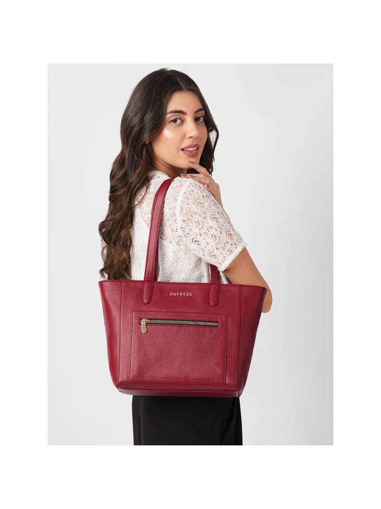 Caprese Indra Cherry Red Tote Bag (M)-picture-34