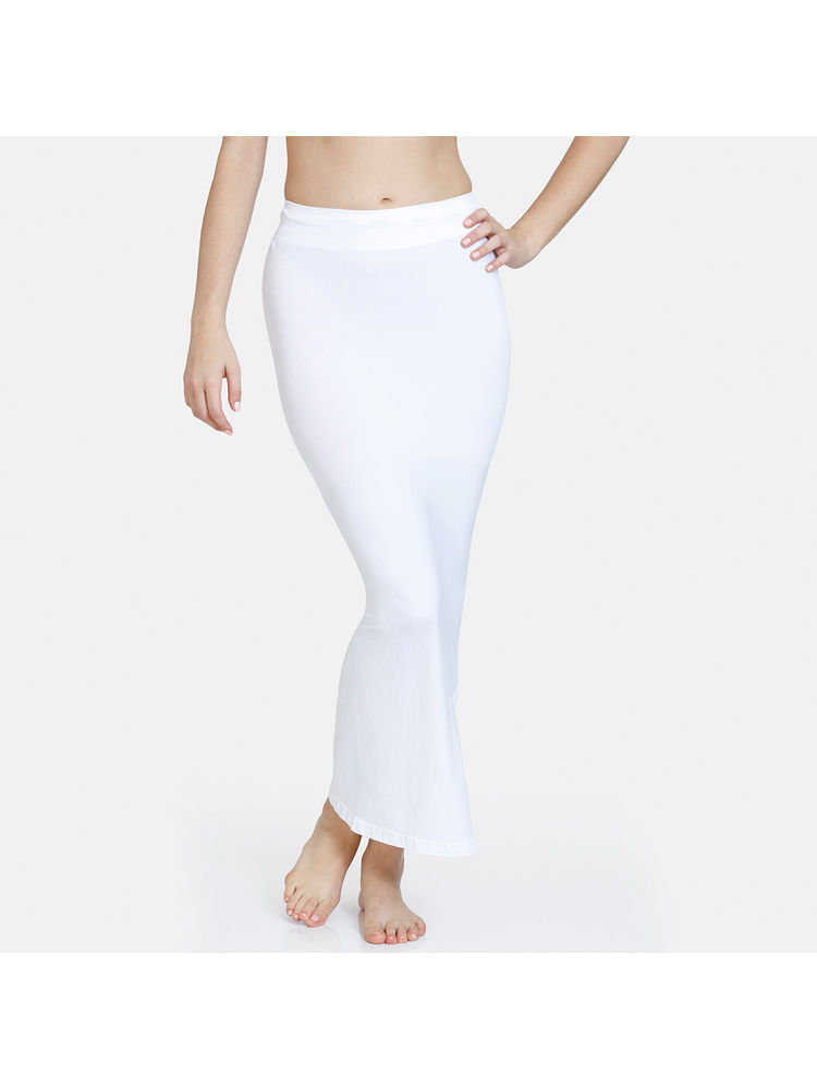 Zivame Seamless All Day Mermaid Saree Shapewear - White-image-44