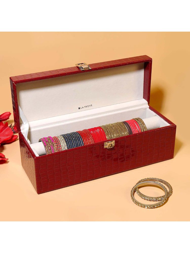 La Trove Premium Single Rod Bangle Box Closed