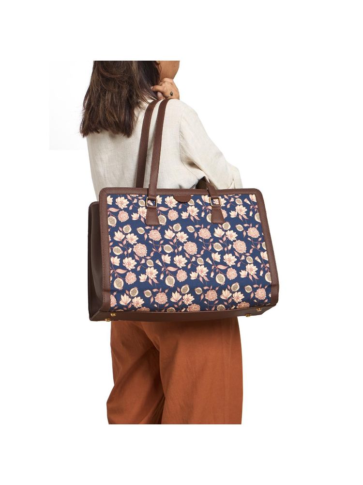 Chumbak Teal By Chumbak Anar Garden Office Tote-image-8