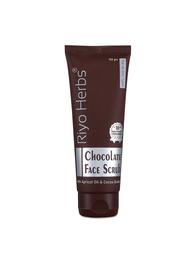 Riyo Herbs Chocolate Face Scrub with Cocoa Butter helps Dark Spots Reduction