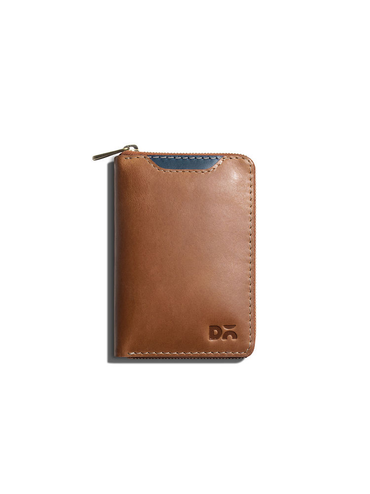 DailyObjects Cider Brown Zip-Around Leather Wallet (M)-image-1
