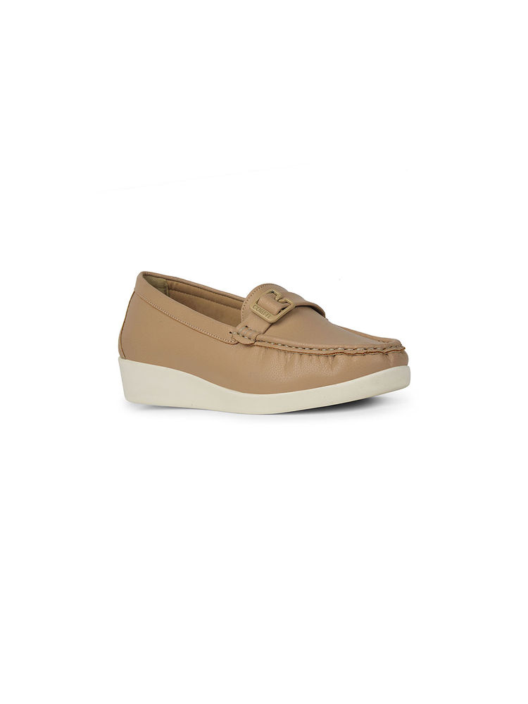 Bata Comfit Tan Loafers for Women for Everyday WearComfit Tan Loafers for Women for Everyday Wear