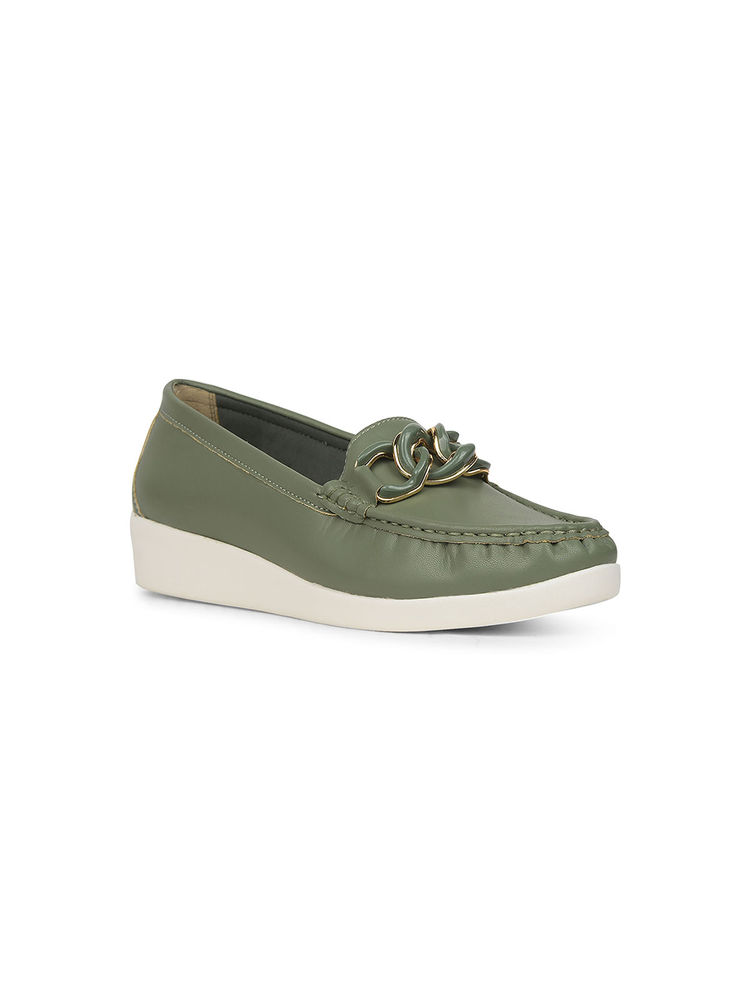 Bata Comfit Green Loafers for Women for Everyday WearComfit Green Loafers for Women for Everyday Wear-image-9