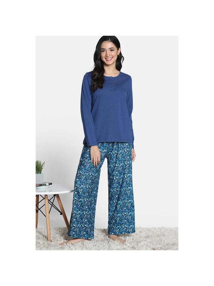 Zivame Gibralter Sea Knit Poly T-Shirt with Pyjama (Set of 2)-picture-20