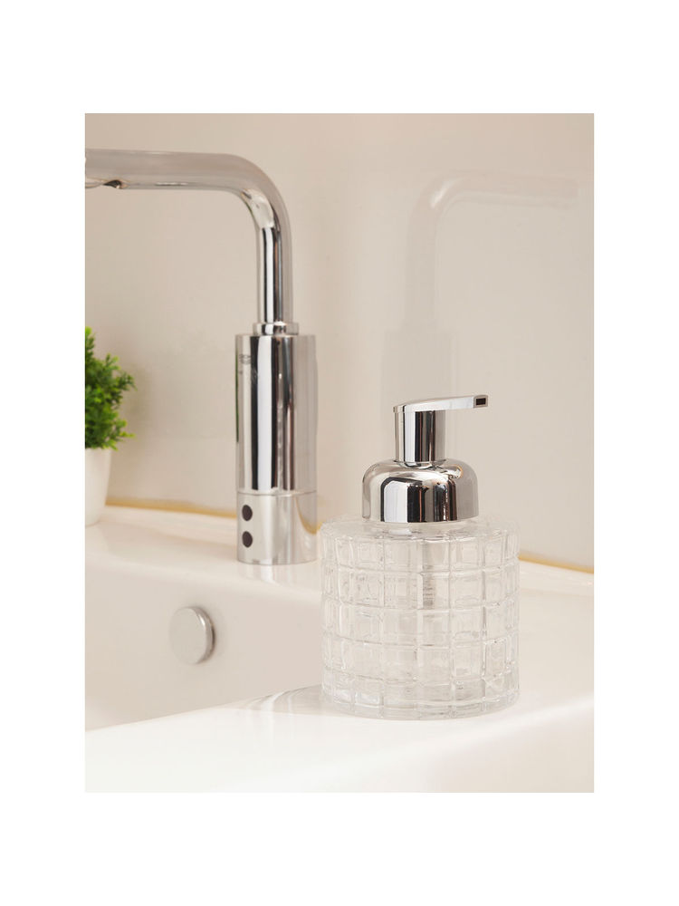 OBSESSIONS Glass Soap Dispenser for Bathroom-Transparent-image-22