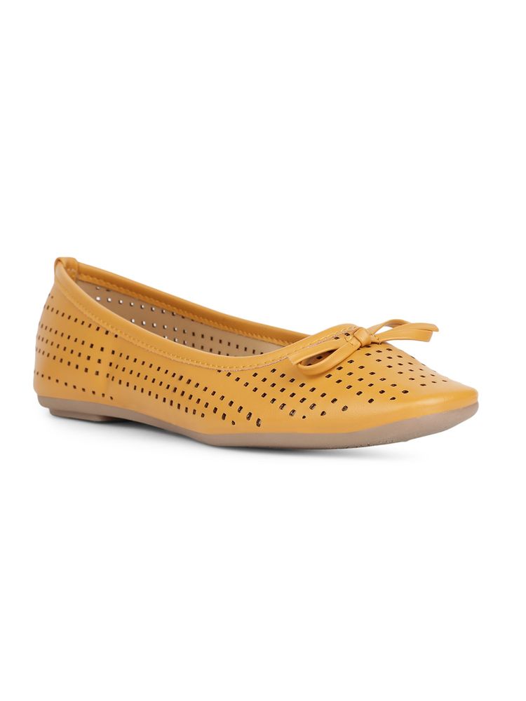 Bata Yellow Women's Casual Ballerina-picture-12
